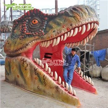 Dinosaurus T Rex hoofd voor foto's